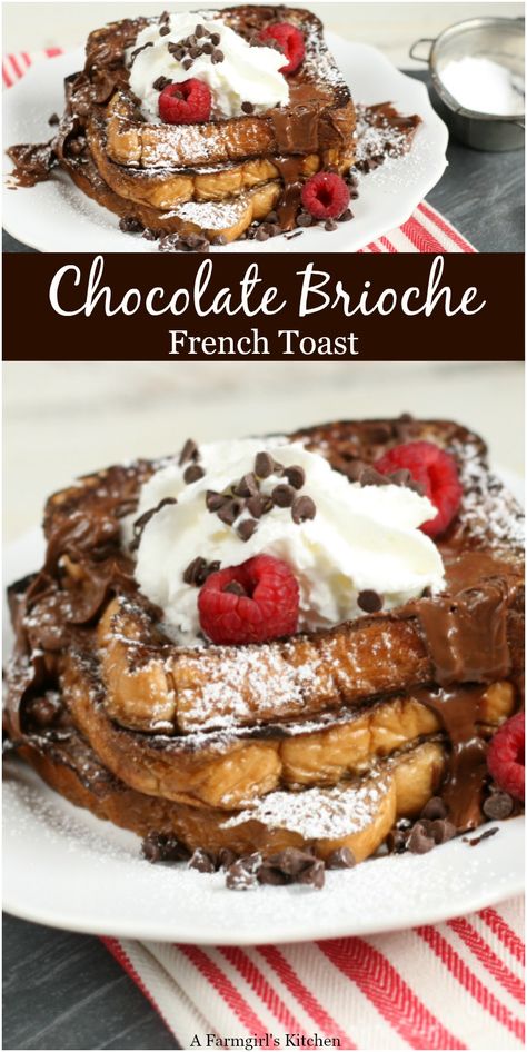 Brioche French Toast Recipe, Chocolate French Toast, French Toast Pancakes, Chocolate Brioche, Breakfast At Home, French Recipe, Brioche French Toast, Making Breakfast, French Toast Breakfast