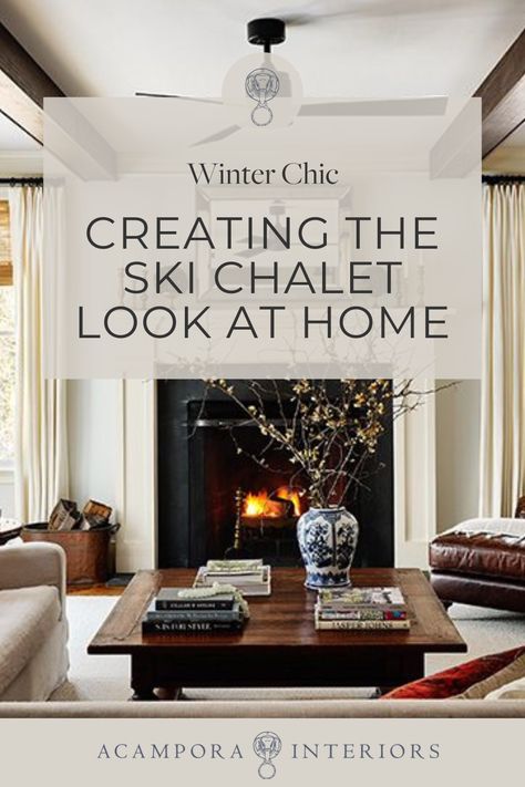 Whether you own a weekend ski getaway or simply aim to bring some winter coziness to your primary home, here’s how to embrace the ski chalet look in your interior design. Scandinavian Ski Lodge, Alpine Chalet Interior Design, Nordic Ski Lodge Interior, Ski Cottage Winter Cabin, Apres Ski Home Decor, Winter Chalet Aesthetic, Ski Cottage Interior Design, Chalet Design Interior Inspiration, Ski Chalet Aesthetic