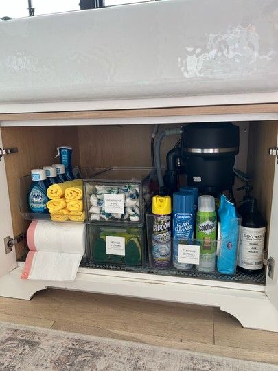 Organisation, Under Sink Storage Ideas, Sink Organization Kitchen, Under The Sink Storage, Under Kitchen Sink, Sink Organization, Under Kitchen Sink Organization, Kitchen Sink Organization, Kitchen Sink Storage