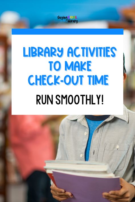 Here are some fun library activities to make check out time run smoothly Elementary Library Rewards, Elementary School Library Centers, Library Card Ideas For Elementary School, Library Makerspace Ideas Elementary, Elementary Library Programs, Fun Library Activities For Middle School, Pre K Library Lessons, Elementary Librarian Lesson Plans, Library Incentives Elementary