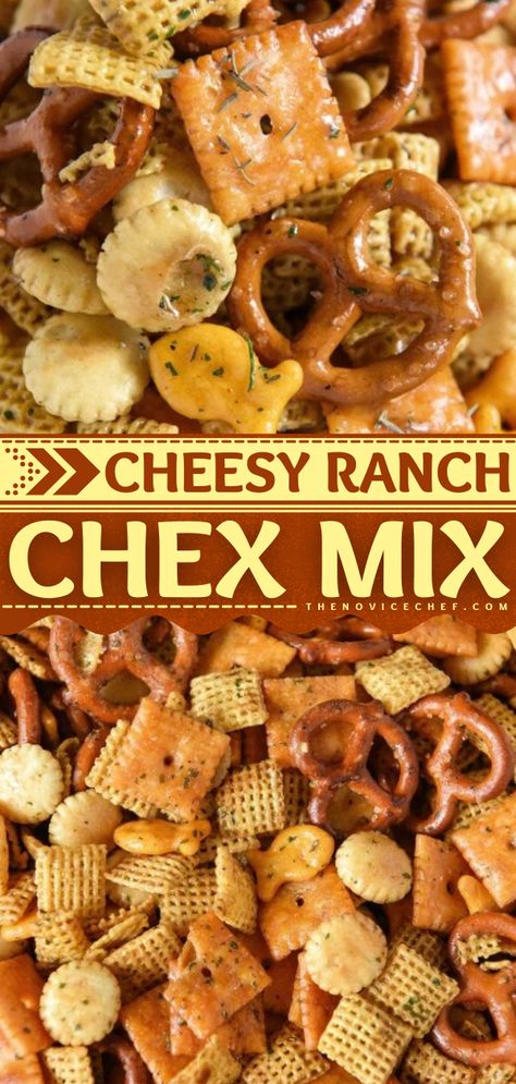 Cheesy Ranch Chex Mix Natal, Amigurumi Patterns, Cheesy Ranch Chex Mix, Ranch Chex Mix Recipes, Savory Chex Mix, Ranch Chex, Homemade Chex Mix Recipe, Ranch Chex Mix, Chex Recipes