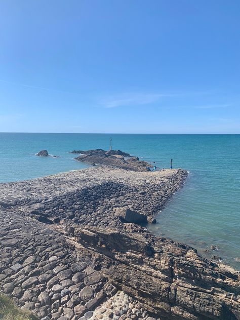 The Breakwater at Summerleaze beach in Bude, Cornwall #cornwall #beach Cornwall Beach, Bude Cornwall, Cornwall, Pretty Things, Water