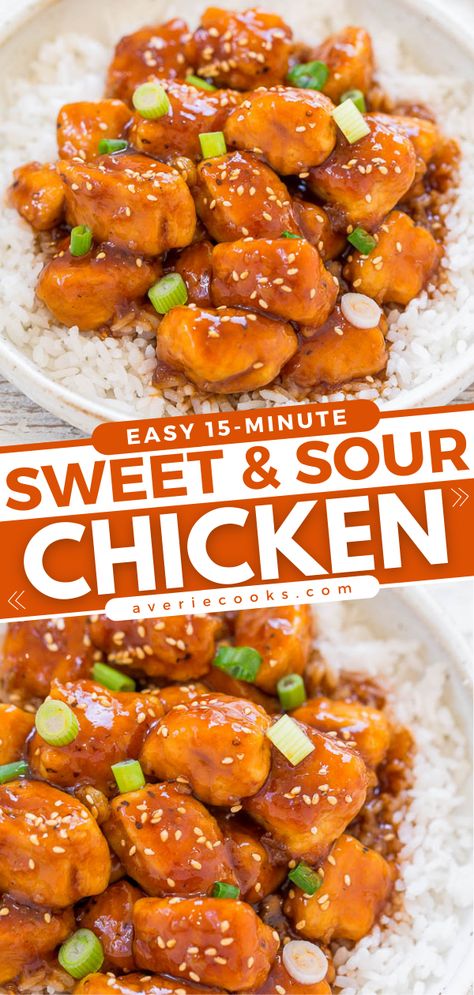 Averie Cooks, Sweet And Sour Chicken, Better Than Takeout, Sweet Sour Chicken, Sweet N Sour Chicken, Summer Meals, 15 Minute Meals, Asian Foods, Chinese Dishes