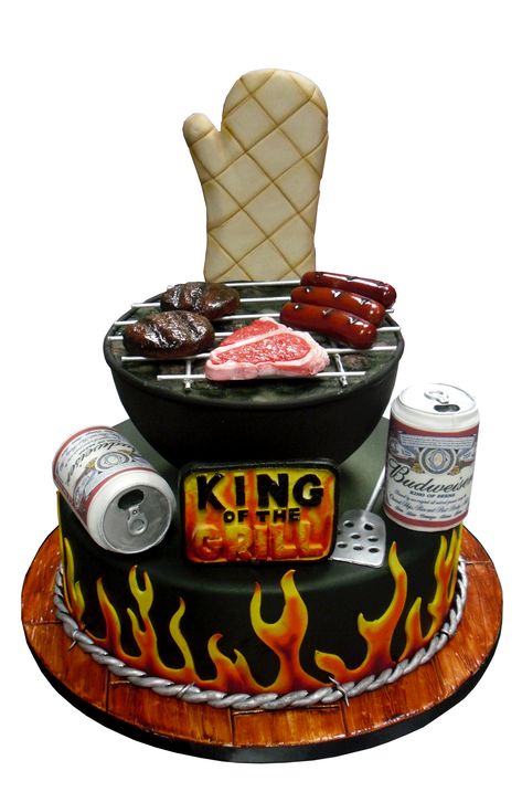 Groom's cake idea - Forget the others! I'm doing something like THIS for Cesar and Ale's wedding!!! Bbq Cake, Dad Birthday Cakes, Sculpted Cakes, Cakes For Men, Cool Birthday Cakes, Specialty Cakes, Unique Cakes, Novelty Cakes, Grooms Cake