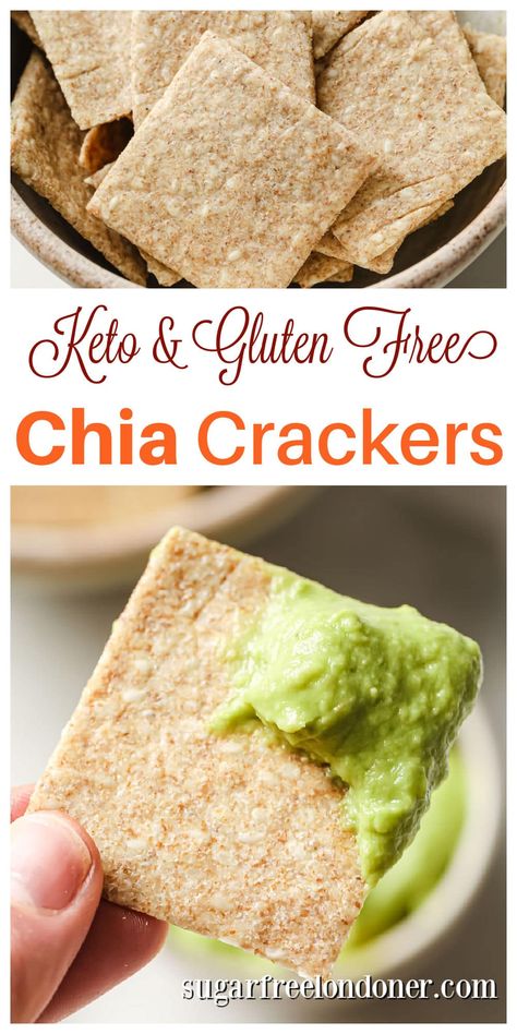 Chia Crackers, Chia Seed Crackers, Keto Crackers Recipe, Seed Crackers Recipe, Healthy Crackers, Seed Crackers, Low Carb Crackers, Gluten Free Crackers, Chia Seed Recipes