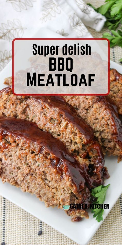 This delicious BBQ Meatloaf combines savory ground beef and zesty barbecue sauce for a comforting dish that’s perfect for family dinners. Easy to make and great for leftovers, it’s sure to please everyone! Meatloaf Barbecue Sauce, Meatloaf Recipes Bbq Glaze, Beef Meatloaf Easy, Meatloaf Recipes With Barbecue Sauce, Meatloaf With Bbq Sauce Recipes, Meatloaf With Barbeque Sauce, Meatloaf Grilled Cheese Sandwich, Meatloaf With No Ketchup, Bbq Mini Meatloaves