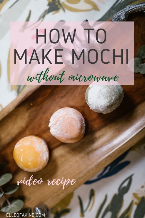 How To Make Mochi Without Microwave, Easy Mochi Recipe Simple, Easy Mochi, Lucky Food, Mochi Recipe, Attract Luck, Recipe Simple, Hamburger Bun, Mochi