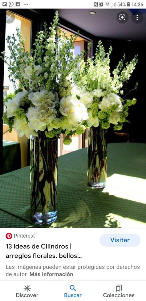 Green And White Flower Arrangements, Tall Flower Arrangements, Tall Centerpiece, Hotel Flowers, White Flower Arrangements, Tall Flowers, Tall Centerpieces, White Peonies, Wedding Flower Arrangements