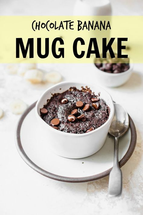 Mug Cake With Banana, Banana Mug Cake Recipe, Healthy Chocolate Mug Cake, Banana Mug Cake, Craving Sweets, Protein Mug Cakes, Banana Brownies, Mug Cake Recipe, Brownie In A Mug