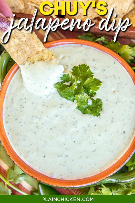 Creamy Jalapeno Dip, King Ranch Chicken Casserole, Jalapeno Dip, Creamy Jalapeno, Ranch Chicken Casserole, Jalapeno Recipes, Plain Chicken, Tasty Kitchen, Chips And Salsa