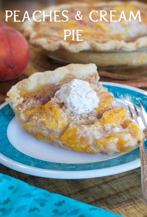 Peaches And Cream Pie, My Country Table, Fresh Peach Pie, Summer Pie, Berry Recipes, Peach Recipes, Summer Eats, Scrumptious Food, Country Table