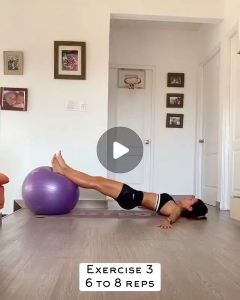 @rehabtips on Instagram: "💥Let’s tone CORE & LEGS💥 Yes‼️ Let’s train with a stability ball (I’m sure you have it at home) 😃 This is a sequence of 10 amazing exercises to tone LEGS and ABS🔥 Try doing 3 rounds of each exercise - videos are indicating how many reps per round🙌🏻 👉🏻 Tag & share with friends that could benefit from this post ❤️ By @mariela.bravo.fit" Stability Ball Leg Exercises, Exercises To Tone Legs, Yoga Ball Exercises, Ball Exercise, Toned Legs Workout, Stability Ball Exercises, Tone Legs, Exercise Videos, Stability Ball