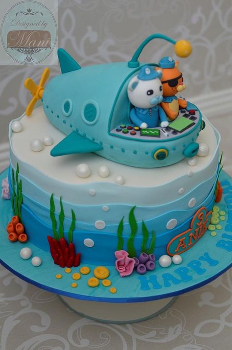 Octonauts Birthday Cake, Octonauts Cake, Octonauts Birthday Party, Captain Barnacles, Octonauts Party, Kids Birthday Party Cake, Tasty Cake, 5th Birthday Cake, Cake Kids