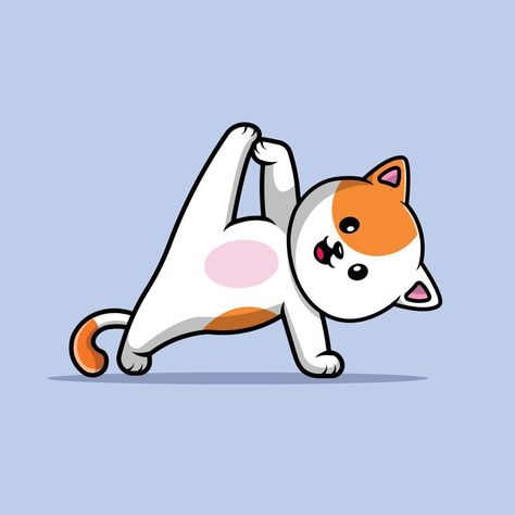 Cute Cat Yoga Cartoon Vector Icon Illustration. Animal Sport Icon Concept Isolated Premium Vector. Yoga Cartoon, Yoga Illustration, Cat Yoga, Cat Cartoon, Vector Icons Illustration, Sport Illustration, Sport Icon, Sketch Notes, Cartoon Clip Art