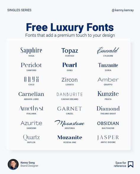 Jewelry Font Design, Premium Fonts Typography, Good Fonts For Logos, Fonts For Brands, Luxury Logo Font, Expensive Last Names, Fonts For Design, Canva Luxury Fonts, Interior Design Fonts