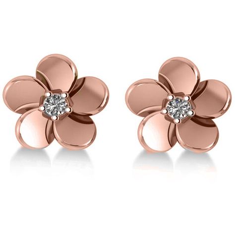 Allurez Diamond Flower Blossom Stud Earrings 14k Rose Gold (0.06ct) ($545) ❤ liked on Polyvore featuring jewelry, earrings, accessories, joias, rose gold stud earrings, 14k stud earrings, 14 karat gold diamond earrings, glitter stud earrings and 14k earrings Glitter Stud Earrings, Gold Flower Earrings, Yellow Gold Diamond Earrings, White Gold Diamond Earrings, Rose Gold Earrings Studs, Geode Earrings, White Gold Earrings Studs, Earrings Rose Gold, Rose Gold Studs