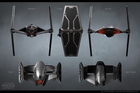 Tie Fighter Redesign, Star Wars Starfighter, Star Wars Infographic, Star Wars Ships Design, Space Fighter, Sci Fi Spaceships, Star Wars Spaceships, Space Ship Concept Art, Starship Concept