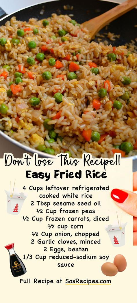 The most notorious and my favorite Chinese dish is egg fried rice. It’s so easy to make you won’t order takeout fried rice ever again. Stick with me and I'll show you this easy fried rice recipe. Rice A Roni Fried Rice Recipes, Eggs Fried Rice, Chinese Stir Fry Rice, Cast Iron Fried Rice, Good Food Recipes For Dinner Main Dishes, Rice With Eggs Stir Fry, Chinese Rice Fried, Best Fried Rice Recipe Chinese Food, Special Fried Rice Recipe Chinese