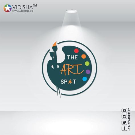 Logo Design for Art Studio and classes To know more visit www.vidisha.biz #theartspot #artsport #artlogo #logodesigner #logodesigns #vidishabiz #branding #artstudio #hobbyclass #hobbyartist Digital Art Logo Ideas, Art School Logo Design Ideas, Logo For Art Studio, Arts Logo Ideas, Art Painting Logo Design, Artist Name Logo, Art Store Logo, Painting Logo Design Ideas, Art And Craft Logo Design