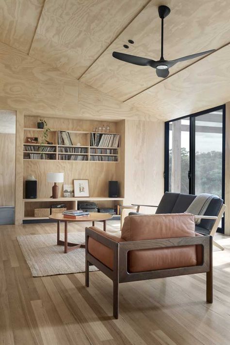 Plywood Wall Paneling, Wall Cladding Designs, Plywood Ceiling, Corrugated Metal Siding, Interior Cladding, Plywood Interior, Cladding Design, Plywood Walls, Metal Siding