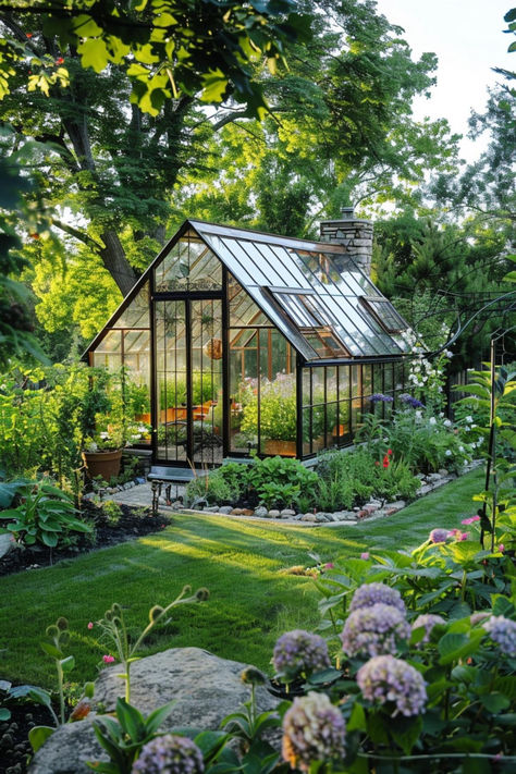 30 Greenhouse Ideas: Creative Designs for Your Home Garden Outdoor Greenhouse, Home Greenhouse, Backyard Greenhouse, Small Greenhouse, Greenhouse Plans, Garden Greenhouse, Greenhouse Gardening, Vegetable Garden Design, Dream Backyard