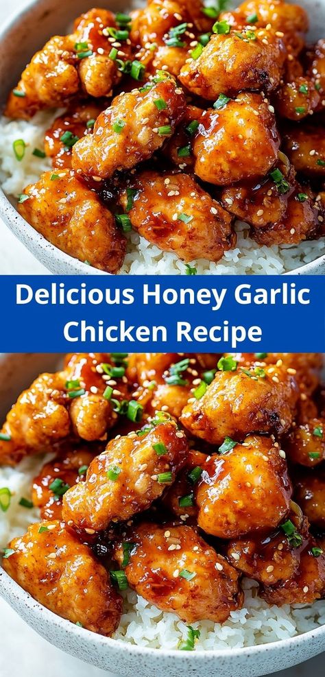 Craving a flavorful chicken dish? Try this Honey Garlic Chicken Recipe, an easy dinner recipe that balances mouthwatering flavors with simple preparation, ensuring a delicious meal for your family any night of the week without the fuss. Cheap Chicken Recipes Budget, Delicious Meals Dinners, Chicken Food Prep Ideas, Few Ingredient Chicken Recipes, Honey Garlic Chicken Bowl, Best Family Dinners, Easy One Person Recipes, Easy Cheap Dinner Recipes For Two, Dinner Idea Recipes