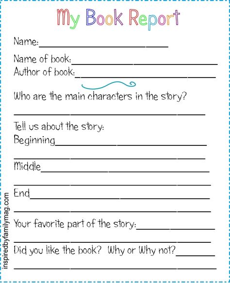 Printable Book Report Forms {Elementary} Book Report Template 2nd, 2nd Grade Book Report, Second Grade Books, Book Report Template, 1st Grade Books, First Grade Books, 2nd Grade Books, 3rd Grade Books, Middle School Books