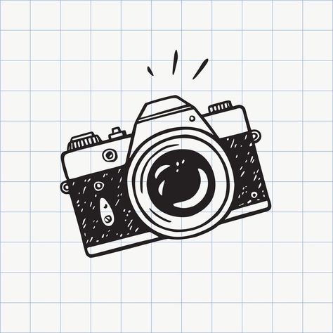 Camera Doodle, Doodle Icon, Photo Camera, Chalk, Hand Drawn, Sketch