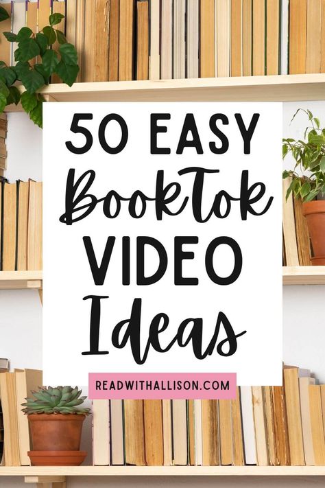 50 Easy BookTok Video Ideas - Read With Allison Bookstagram Posts, How To Read More, Author Platform, Author Spotlight, Scary Books, Bookstagram Inspiration, Fallen Book, Book Nerd Problems, Inspire Creativity