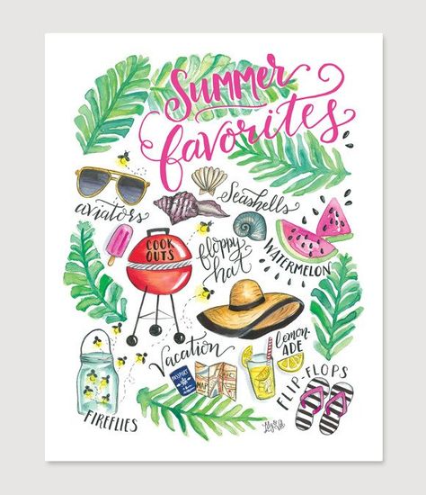 All Things Color ART! Seasonal Pictures, Happy Graphics, Lily And Val, Year Journal, Apron Ideas, Summer Magic, Summer Drawings, Wallpaper Summer, William Ellis