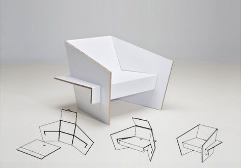 Cardboard Furniture Design, Origami Furniture, Modular Furniture Design, Cardboard Chair, Blog Design Inspiration, Cardboard Design, Paper Furniture, Flat Pack Furniture, Diy Cardboard Furniture