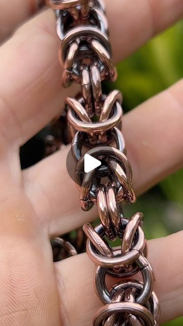 Sandy Lopez on Instagram: "✨ upcoming listing ✨ 
I will be listing some beefy solid copper Byzantine chain maille bracelets today 6pm Hawaii time. 
Stay tuned !! 

#upcycledjewelry #wirejewelry #copperbracelet #chainemaille #byzantine #sustainable #smalljewelrybusiness #chainmaking #artisanjewelry #fathersdaygift #recycledjewelry" Copper Chain Bracelet, Byzantine Chain, Chainmaille Bracelet, Chain Maille, Recycled Jewelry, Upcycled Jewelry, Copper Bracelet, Copper Chain, Jewelry Business