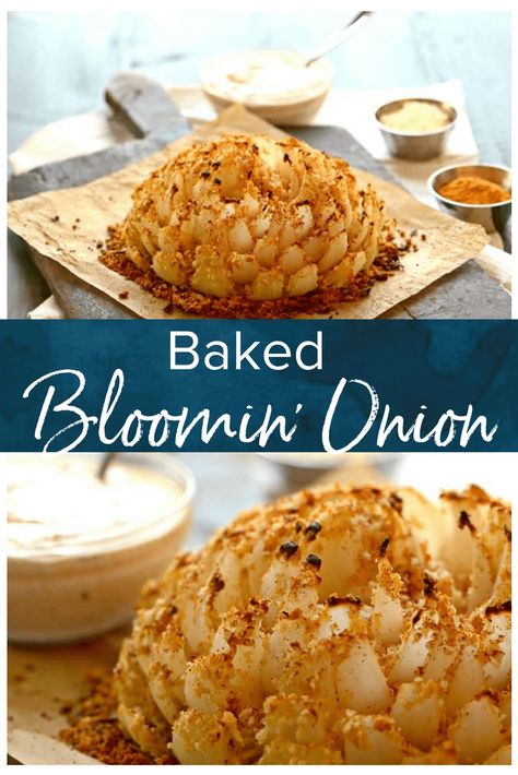 This Baked Blooming Onion is a healthier version of a favorite.