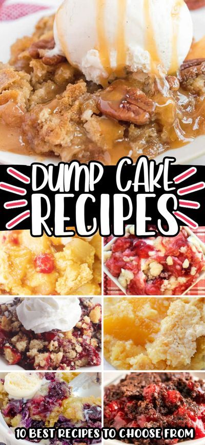 Easy to Make Dump Cake Recipes are the perfect dessert when you need to make something delicious, but don’t have a ton of time to whip something up. With only a few easy ingredients, all you have to do is dump, bake and serve these dump cake recipes. #dessert #easy #apple #cherry #strawberry #cheesecake #chocolate #pineapple #pecan #cake #dump #family #holidays Easy Dump Cake Recipes, Pineapple Dump Cake Recipe, Chocolate Pineapple, Chocolate Dump, Strawberry Dump Cake, Cherry Pineapple Dump Cake, Cherry Dump Cake Recipe, Chocolate Dump Cake, Easy Dump Cake Recipe