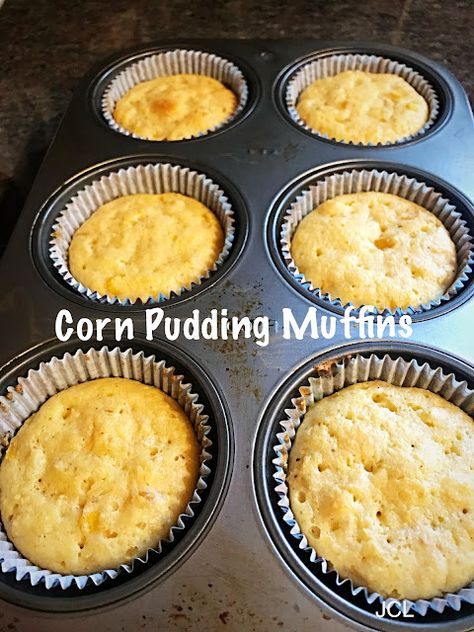 Julie's Creative Lifestyle: Corn Pudding Muffins Cornbread Casserole Muffins, Corn Casserole Muffins, Chocolate Krispies, Low Carb Salmon Patties, Corn Pudding Casserole, 2023 Thanksgiving, Thanksgiving Board, Savory Breads, Slow Cooker Beef Stroganoff