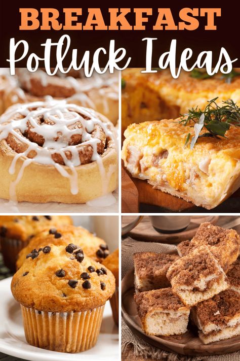 Wondering what to bring to your next breakfast potluck? From breakfast pizza to Belgian waffles, here are 23 recipes that are guaranteed crowd-pleasers! Serving Breakfast To A Crowd, Company Breakfast Ideas Simple, Breakfast Crowd Pleasers, Sweet Breakfast Potluck Ideas, What To Bring To A Breakfast Potluck, Breakfast For A Crowd Ideas, Easy Breakfast Snacks For A Crowd, Breakfast For Coworkers, Easy Large Group Breakfast Ideas