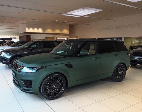 Matte Green Range Rover, Forest Green Range Rover, Range Rover Wrapped, Range Rover Sport Wrapped, Dark Green Range Rover, Green Range Rover, Range Rover Sport 2017, Range Rover V8, Cars Tattoo