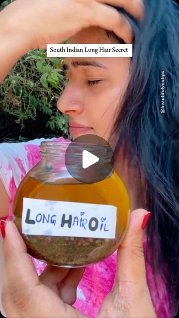 Beauty tips on Instagram: "DIY South Indian Hair Growth secret oil. Try this oil weekly twice for best results at least one month weight and then you see that your hair growth fast stop hair fall. You see your hair looks healthy and shiny Store it and use it best results in just one month, if you have any query, question, ask me in the comment section below Love to answer. Follow for more. #hair #hairgrowth #longhair #reels" Indian Tips For Hair Growth, Indian Hair Oil For Hair Growth, Diy Hair Oil For Hair Growth, Hair Growth Tips In Telugu, Indian Hair Oils, Indian Hair Growth Oil, Indian Hair Growth, Indian Hair Oil, Indian Hair Growth Secrets