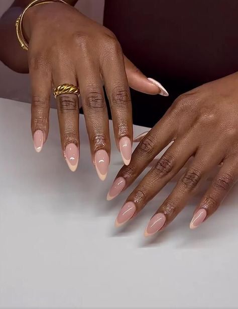 Acrylic Nails For Dark Skin Tone, Classy Simple Nails Natural Looks, Fall Nails Dark Skin, Fall Nails Dark, Nails Dark Skin, Nails Dark, Fall Nail Ideas, Weak Nails, French Tip Nail Designs