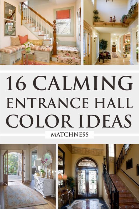 Picking the right color for your house is important. If you want people to feel welcomed as they first walk inside, try these calming entrance hall color ideas. #entrywaydecor #entrancehallcolorideas #homedecorideas #interiordesigns Bright Entrance Hall Ideas, Best Color For Entryway, Light Entryway Paint Colors, Hall Paint Color Ideas, Entrance Colour Ideas, Small Entrance Hall Colour Ideas, Entry Hall Paint Colors, Entryway Paint Ideas Foyers Wall Colors, Entrance Hall Colours