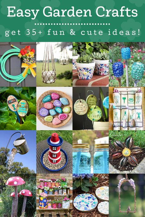 Decorate your outdoor space with these 40+ unique garden crafts! You'll love the variety of DIY garden decor, from pots to furniture. Diy Garden Decor Projects, Yard Art Crafts, Recycled Garden, Garden Decor Projects, Diy Plant Stand, Outdoor Crafts, Garden Crafts Diy, Inspire Me Home Decor, Garden Art Projects