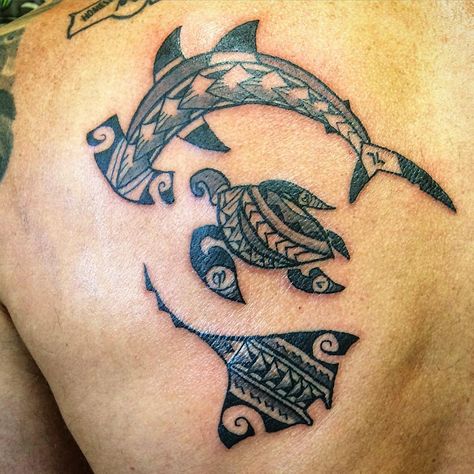 Hawaiian Animal Tattoos Hawaiian Tattoo Meanings, Animal Tattoo Meanings, Small Wave Tattoo, Hawaii Tattoos, Family Tattoo Designs, Polynesian Tattoos, Female Tattoos, Polynesian Tattoo Designs, Muster Tattoos