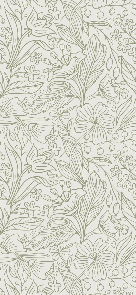 beige, green flower pattern wallpaper Iphone Background Sage Green, Simple Green Background Aesthetic, Tan Floral Background, Plant Print Wallpaper, Sage Green Ios Wallpaper, Sage Green Flower Background, Iphone Wallpaper Aesthetic Positive, Sage Green Apple Watch Wallpaper, Wallpapers Light Colors