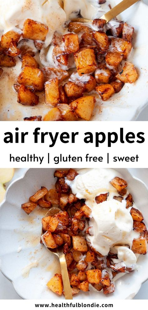 Air Fryer Apples, Air Fryer Recipes Dessert, Air Fryer Oven Recipes, Air Fry Recipes, Air Fryer Dinner Recipes, Air Fryers, Air Fryer Recipes Easy, Air Fryer Recipes Healthy, Healthy Sweets Recipes