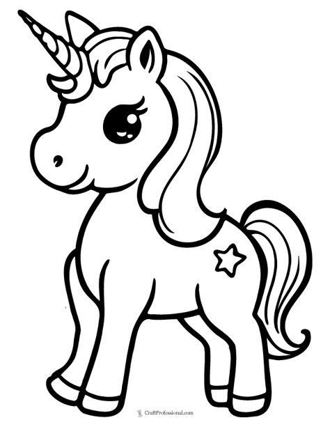 Get creative with this simple baby unicorn coloring page. Unicorn Colouring In Pages, Coloring Unicorn Free Printable, Unicorn Outline Printable, Unicone Art Drawing For Kids, Unicorn Printables Free, Printable Unicorn Coloring Pages, Unicorns Coloring Pages, Unicorn Pictures To Color Free Printable, Unicorn Svg Free Cricut