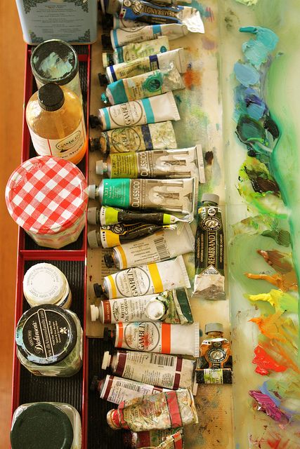 via 32flavors Artist Palette, Art Instructions, Artist Life, Paint Palette, Art Tools, Space Art, Art Techniques, Art Studios, Creative Space