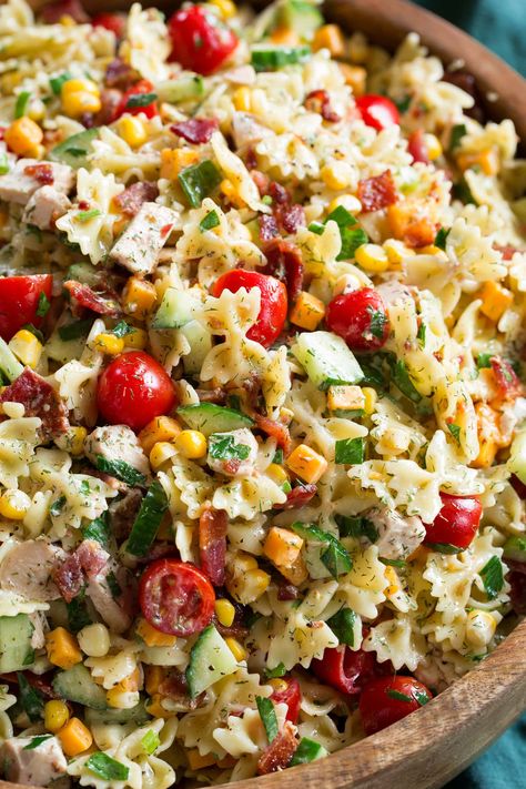 Shredded Chicken Pasta Salad, Chicken Bow Tie Pasta Salad, Chicken Bow Tie Pasta, Pasta Salad Ideas, Delicious Pasta Salad, Chicken Pasta Salad Recipes, Bowtie Pasta Salad, Summer Pasta Salad Recipes, Gallbladder Diet