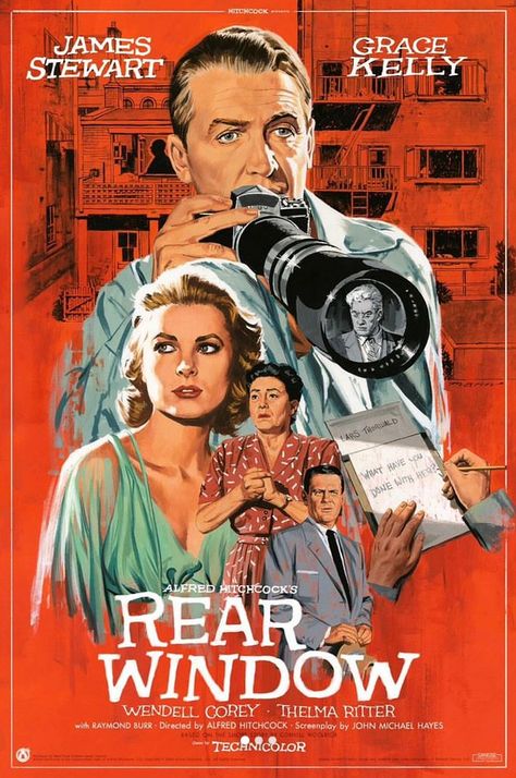 Rear Window Movie, Thelma Ritter, Window Poster, Alfred Hitchcock Movies, Old Movie Posters, Turner Classic Movies, Alfred Hitchcock, Gig Posters, Film Posters