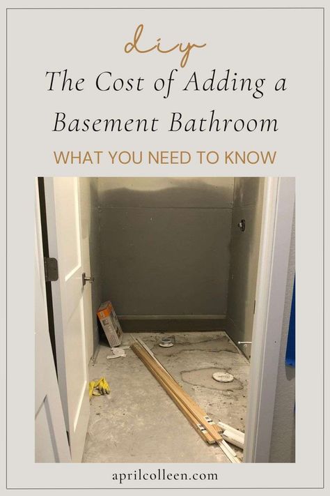 The Plan and Cost of Adding a Basement Bathroom Farmhouse Basement Bathroom Ideas, Diy Basement Bathroom Budget, Add A Bathroom To Basement, Small Bathroom Basement Ideas, Bathroom Under Basement Stairs, Low Ceiling Basement Bathroom, Adding A Bathroom In Basement, Basement Half Bathroom Ideas, Basement Full Bathroom Ideas