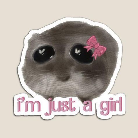 Cute Pics For Stickers, Picture With Words, Stickers Images, Me Stickers, Funny Laptop Stickers, Sticker Design Inspiration, I'm Just A Girl, For Me, Cute Funny Pics